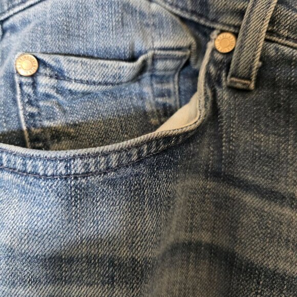 7 For All Mankind Foolproof Denim Jeans Size 40 Men's Slimmy Straight Leg - Picture 4 of 8